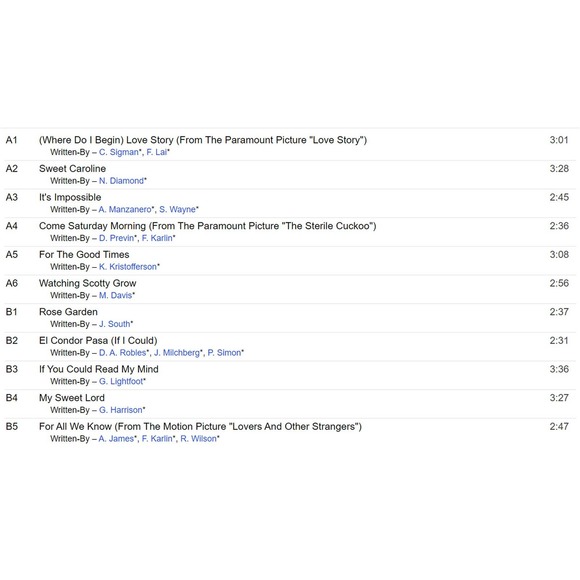 Ray Conniff (11/6/1916-10/12/2002) Love Story, 1970, w/ Original Inner Sleeve - Picture 7 of 7